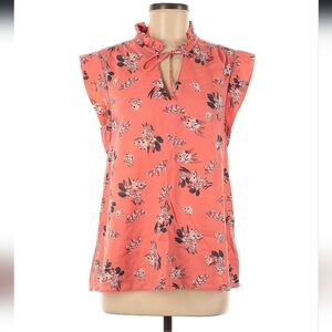 Carve Designs Peach Sleeveless Ruffled Shirt